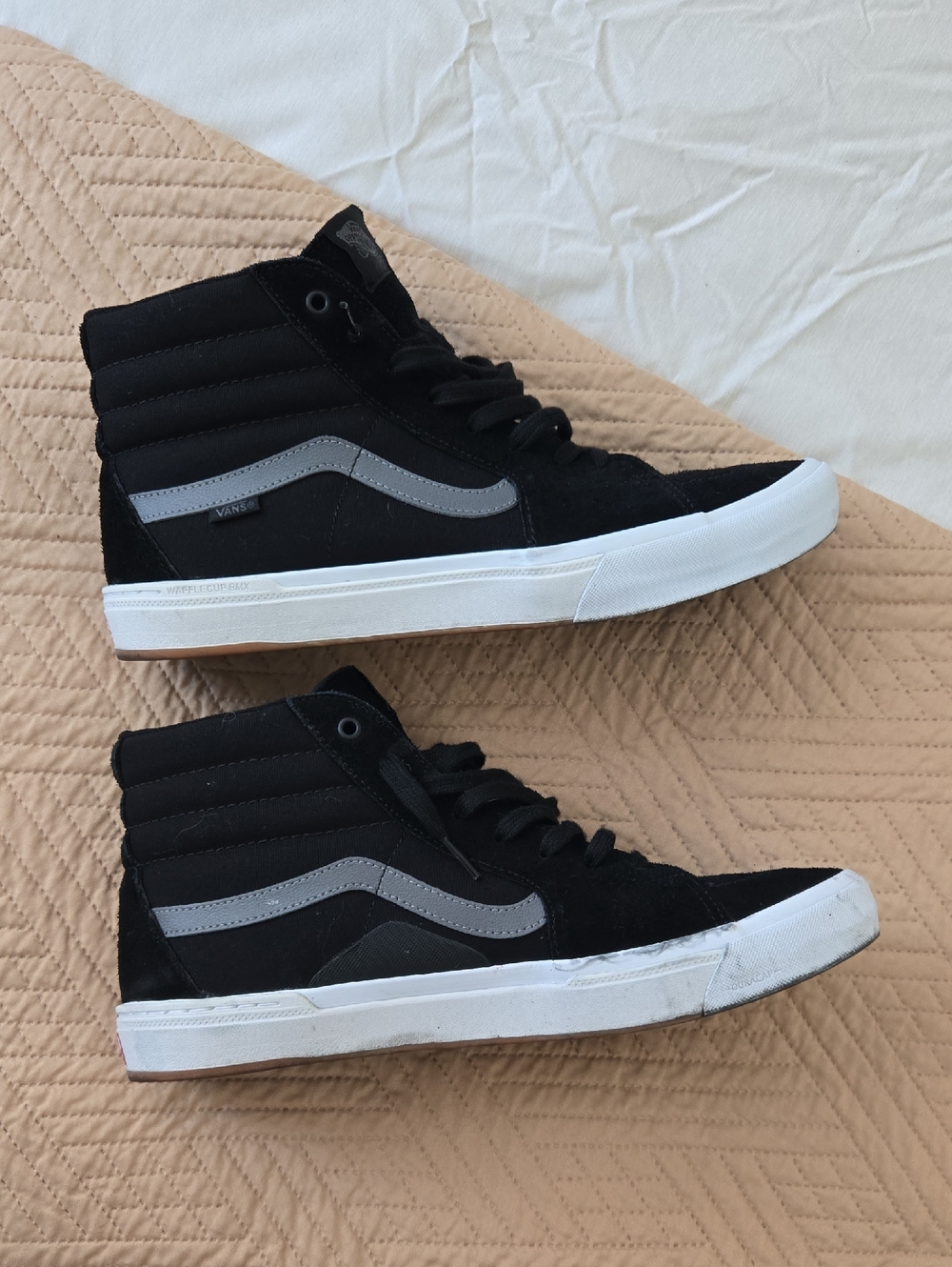 Vans High Top Shoes Mens Black Popcush - Picture 2 of 7